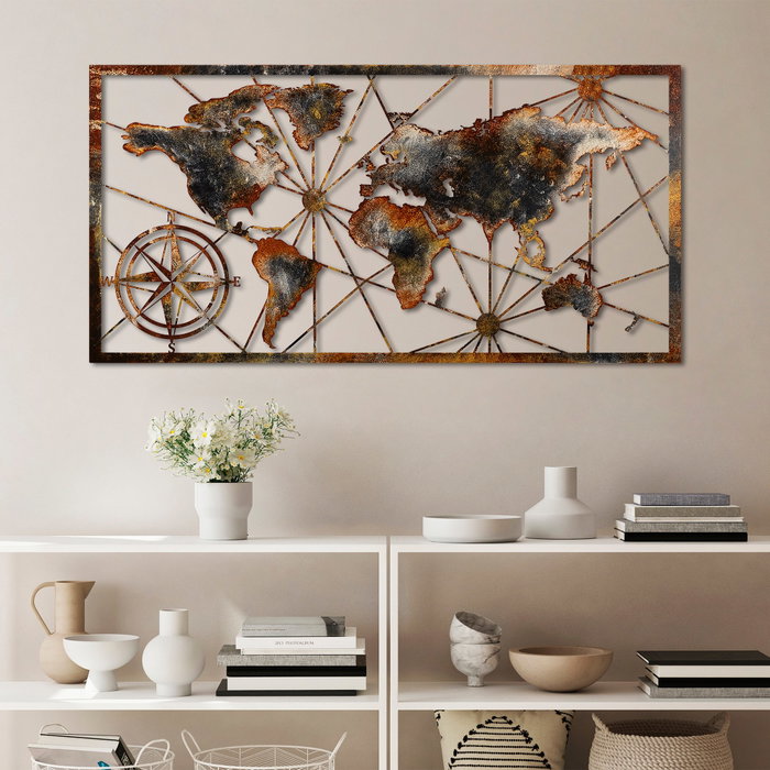 Wallity World Map Large - 3 Multicolor Wallity World Map Large - 3 Multicolor